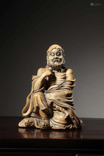 CHINESE SOAPSTONE CARVED LOHAN