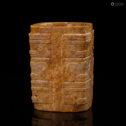 CHINESE ARCHAISTIC JADE CONG