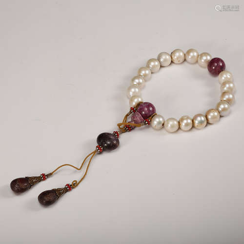 CHINESE PEAL PRAYER BEADS BRACELET