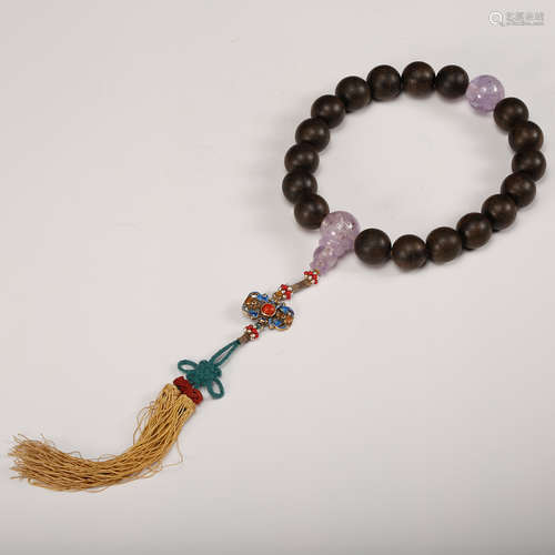 CHINESE CHENXIANG WOOD BEADS BRACELET