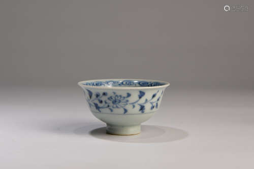 A Chinese Blue and White Twine Pattern Porcelain Bowl