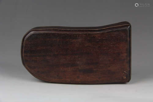 A Chinese Rosewood Carved Tray
