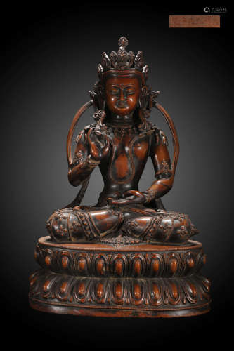 A Chinese Gild Copper Statue of Vajrasattva