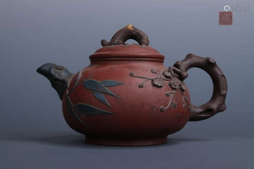A Chinese Purple Sand Pot, He Daohong Mark