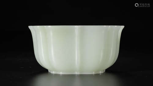 A Chinese Hetian Jade Carved Bowl