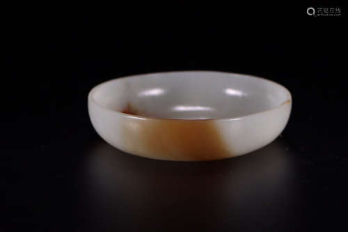 A Chinese Hetian Jade Carved Washer