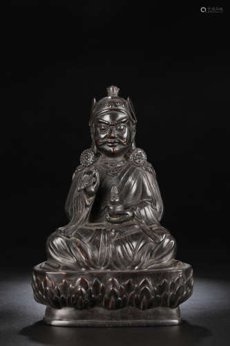 A Chinese Red Sandalwood Carved  Buddha Statue