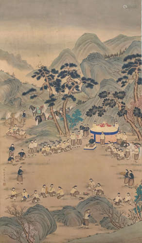 A Chinese Hunting Painting, Lang Shining Mark