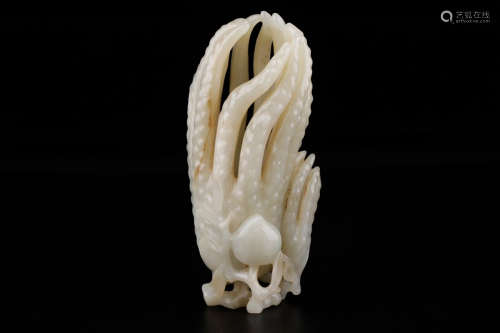 A Chinese Hetian Jade Carved Buddha's Hand Ornament