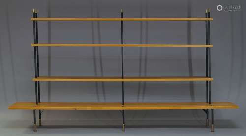 Bröderna Gustavssons Möbelfabrik, a set of 'Prydna' teak freestanding shelves c.1960 Consisting of