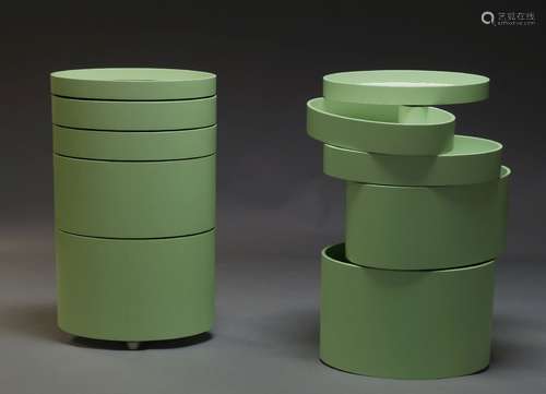 Luigi Mascheroni, a pair of 'Bitte' wall mounted storage systems for Decoma Design, Italy, c.1994/