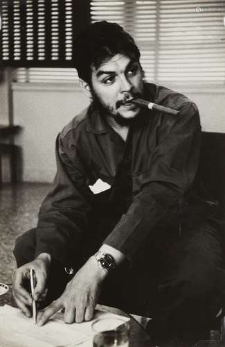 René Burri, Swiss 1933-2017- Che Guevara, Havana Cuba, 1963; gelatin silver print, signed, titled