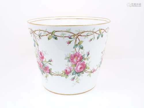 A Copeland Spode 'Princess of Wales' jardinière, of typical form, the tapering cylindrical body