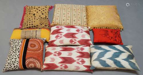 A collection of decorative scatter cushions, of varying sizes and colour ways, to include,