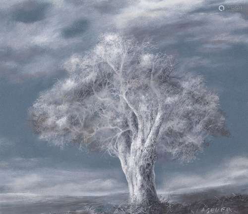 Andrei Sever, Russian/Israeli b.1958- Autumn Tree, 2006; pastel on cardboard, 39 x 45.5cm, (