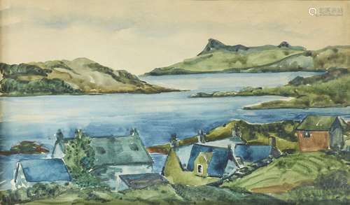 Peter MacDonnell, Scottish, early-mid 20th century- The Mains Park, Arisaig. From the Back and