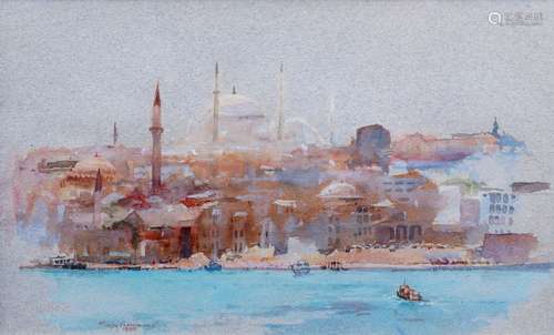 Roy Hammond, British b.1934- Sultan Selim Camii Fender-Golden Horn, Istanbul, Turkey, 1988;