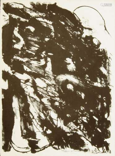 Shmuel Shapiro, American 1924-1983- Untitled, 1966; lithograph on wove, signed and dated in