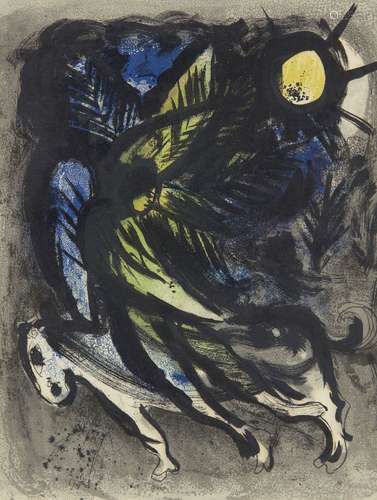 Marc Chagall, Russian/French 1887-1985 The Angel, 1960; lithograph in colours on wove, printed by