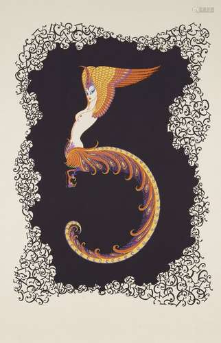 Erte (Romain de Tirtoff), Russian/French 1892-1990- Sapphire and Emerald 1969; two lithographs in