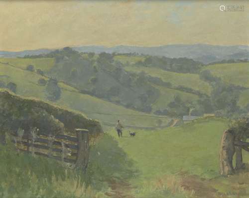 John Whittall, British b.1947- Cypie Farm, Wales; oil on canvas laid down on board, signed, 32.