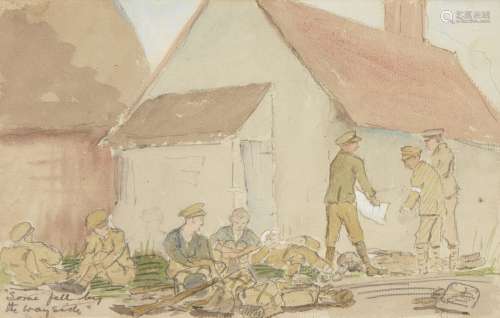 British School, early 20th century- Some fell by the way side, May 1917; watercolour over pencil