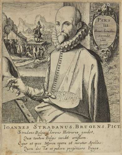 Simon Wynouts Frisius, Dutch 1580-1629 Ioannes Stradanus, Brugens. Pict./Portrait of Jan van der