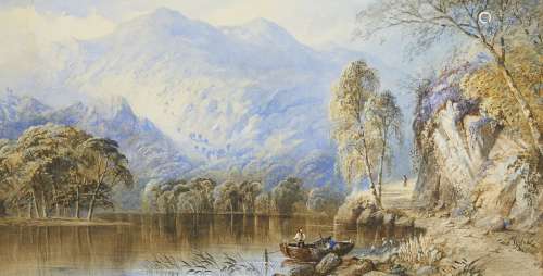 Cornelius Pearson, British 1805-1891- Scenes of Scottish Lochs; watercolours, both signed and