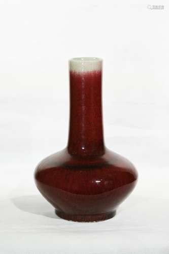 qing dynasty Lang kiln red porcelain bottle