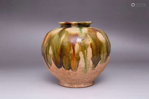 Tang Sancai tri-color porcelain jar