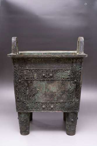 bronze square vessel