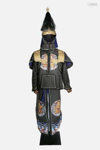 set of qing dynasty embroidered armor