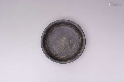 black porcelain plate