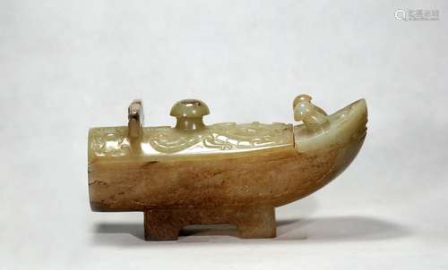 Hetian jade vessel