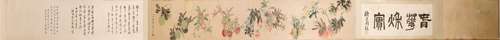 qing dynasty painting on paper -wang su