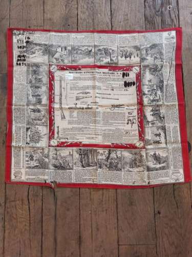 Set of five Second Empire instruction handkerchief…