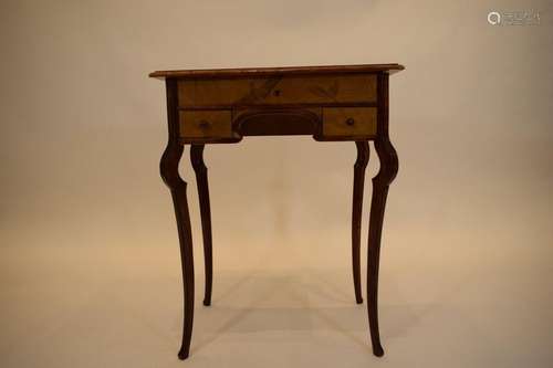 FRENCH WORK \nDressing table in elm veneer and waln…