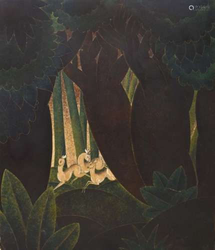 Jacques CHALLOU \nDeer in the undergrowth, 1935. \nL…