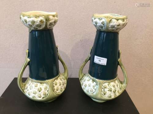 GUSTAVE DE BRUYON \nPair of earthenware vases, \nHei…