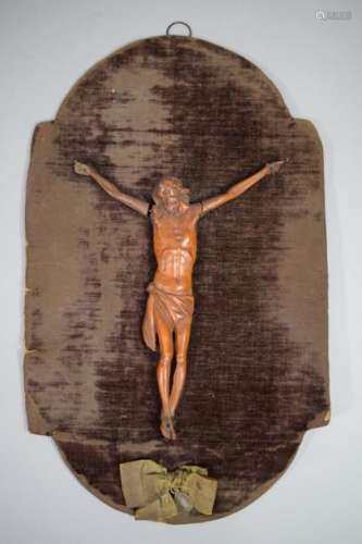 Christ in carved wood XVIIIth, 21 x 15 cm