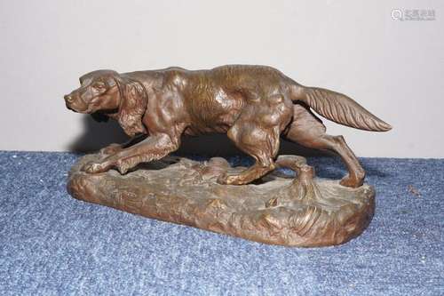 MOIGNIEZ Jules, 1835 1894 \nSpaniel \nbronze with a …