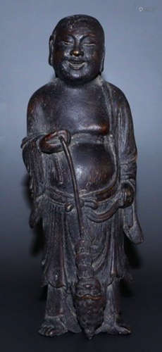 A CHENXIANG WOOD FIGURE STATUE