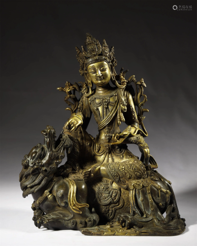 AN ARCHAIC MAGNIFICENT IMPERIAL GILT-…