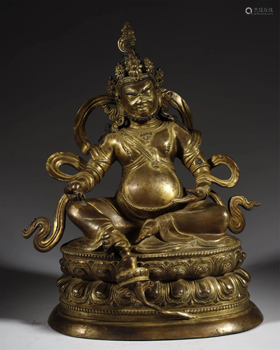 A MAGNIFICENT IMPERIAL GILT-BRONZE BUDD…