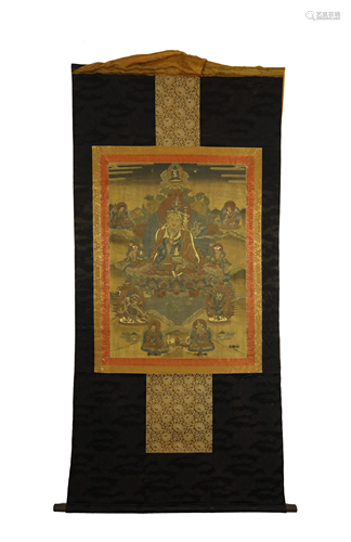 AN ARCHAIC RARE THANGKA