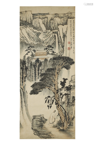 ZHANG DAQIAN INK ON PAPER,