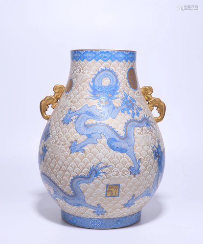 A CHINESE FAMILLE ROSE VASE, ZUN, WITH QIN…