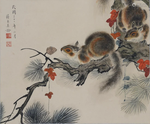 A CHINESE PAPER SCROLL PAINTING, ATTRIBUTE…