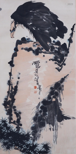 A CHINESE PAPER SCROLL PAINTING, ATTRIBUTE…