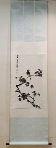 A CHINESE PAPER SCROLL PAINTING, ATTRIBUTE…